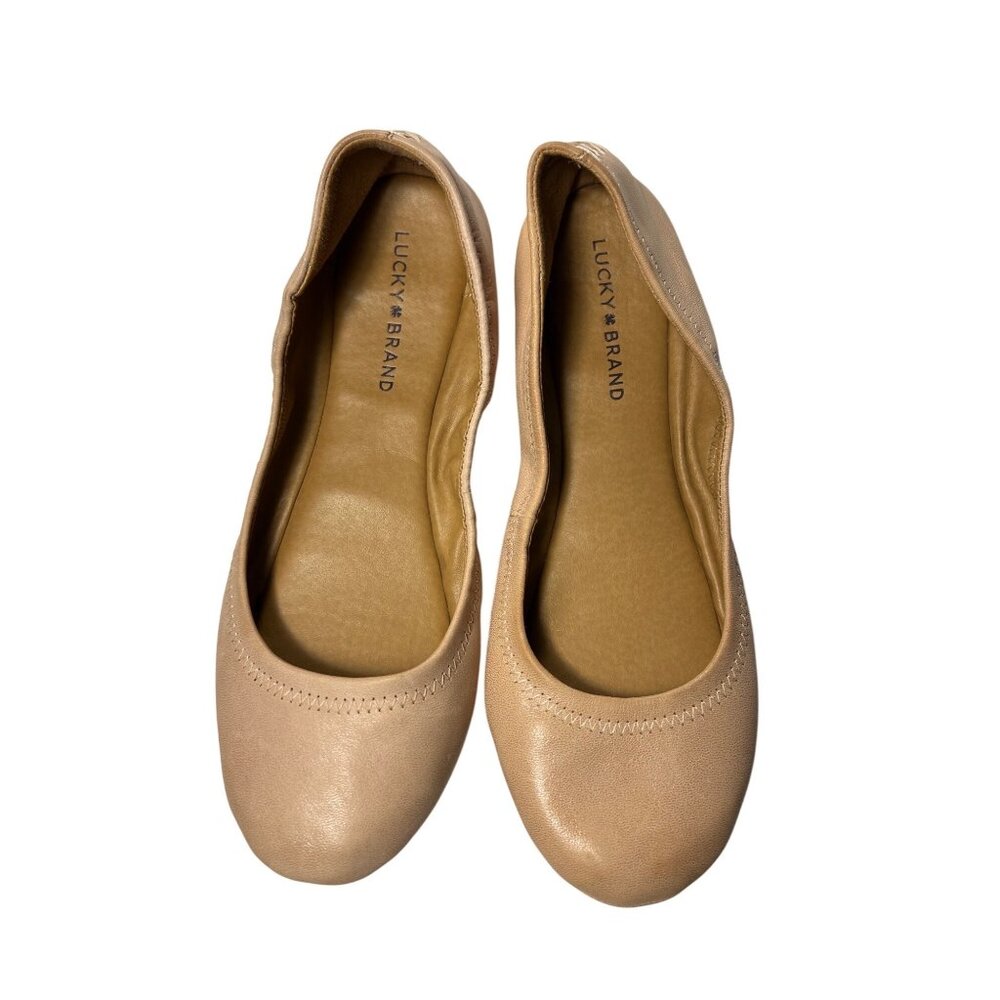 Women's 8M Lucky Brand LK-Emmie Nude Sheep Nappa Ballet Style Shoe